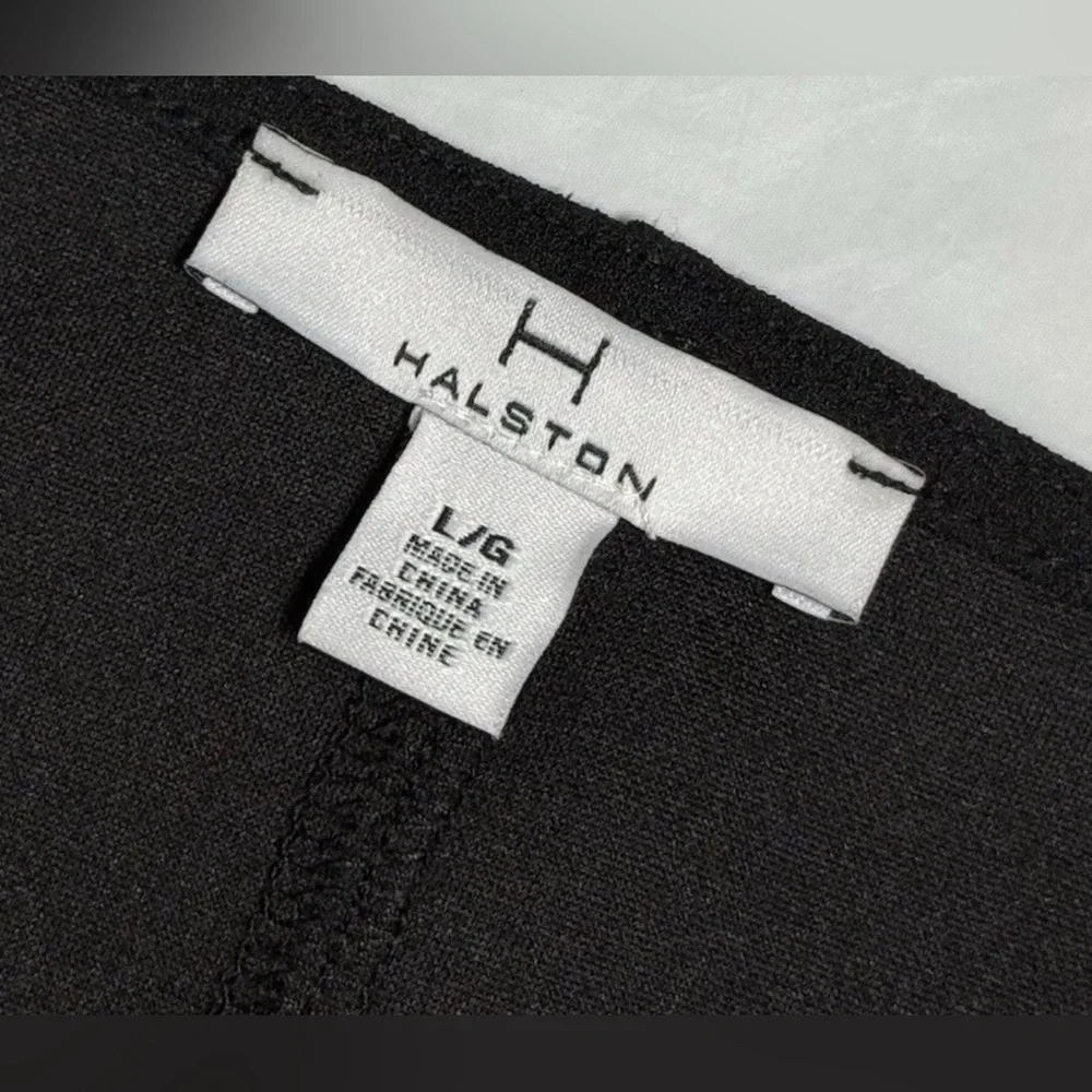 NWT Halston Key Hole Black Midi Dress Size L Large Designer Lightweight $119 - Picture 7 of 10